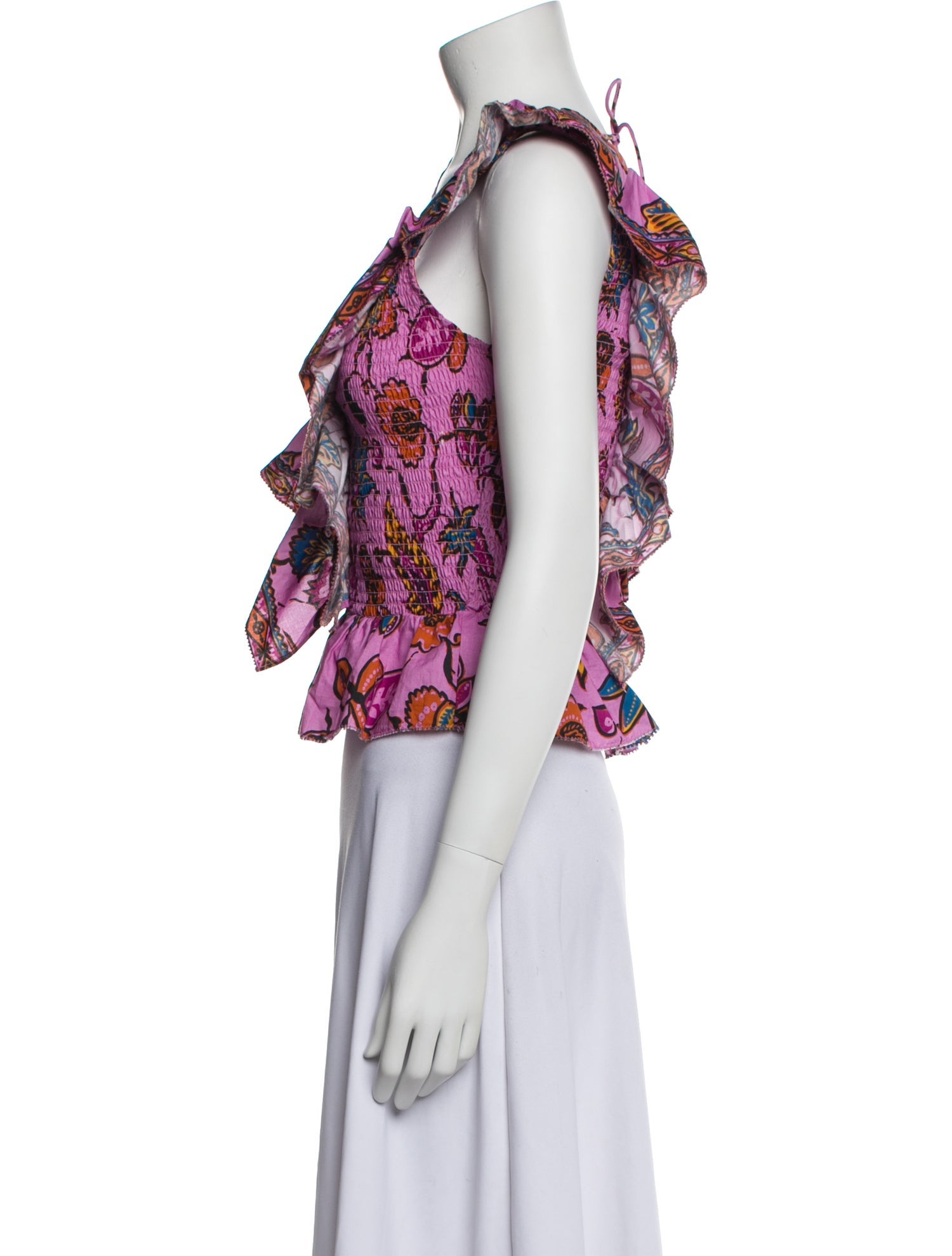 Love the Label Floral Print V-Neck Crop Top